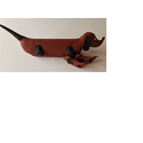 Gravhund med 2 hvalpe